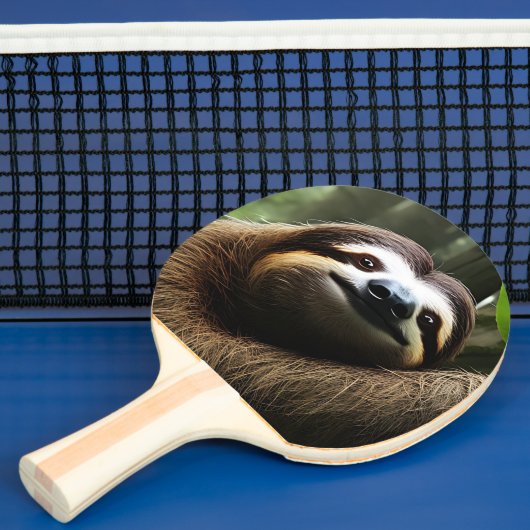 Bruin Fuzzy Sloth, Ping Pong Paddle Tafeltennisbatje (Insitu)