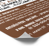 Bruin gebergte Logo, Caving Adventure Adverteren Poster (Hoek)