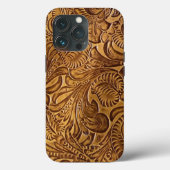Bruin geboost kunstleder Case-Mate iPhone case (Achterkant)