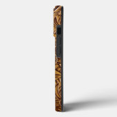 Bruin geboost kunstleder Case-Mate iPhone case (Achterkant / Links)