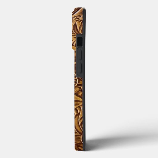 Bruin geboost kunstleder Case-Mate iPhone case (Achterkant / Links)