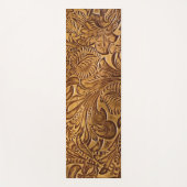 Bruin geboost kunstleder yogamat (Voorkant)