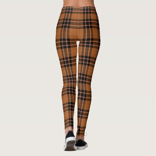 Bruin geborduurd patroon leggings (Achterkant)