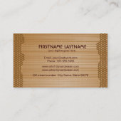 Bruin geborsteld aluminium patroon visitekaartje (Achterkant)