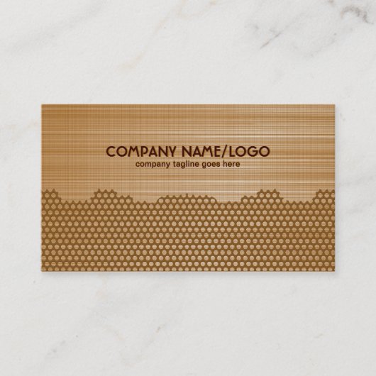 Bruin geborsteld aluminium patroon visitekaartje (Voorkant)