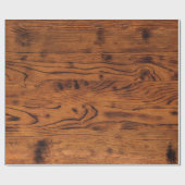  bruin gebrand hout cadeaupapier (Vlak)