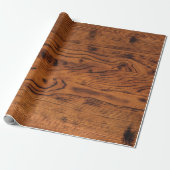  bruin gebrand hout cadeaupapier (Uitgerold)