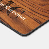  bruin gebrand hout Carpenter Monogram Bureaumat (Hoek)