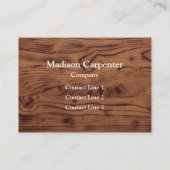  bruin gebrand hout Carpenter Monogram Visitekaartje (Achterkant)