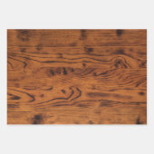  bruin gebrand hout inpakpapier vel (Voorkant)