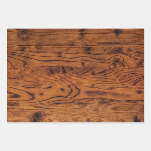  bruin gebrand hout inpakpapier vel (Voorkant)