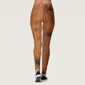  bruin gebrand hout leggings (Achterkant)