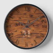  bruin gebrand hout Monogram roman num (Voorkant)