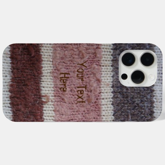 bruin gebreide strepen,  stijlvol ontwerp Case-Mate iPhone case (Achterkant (horizontaal))