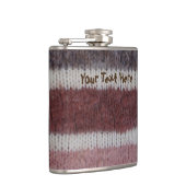 bruin gebreide strepen,  stijlvol ontwerp heupfles (Rechts)