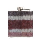 bruin gebreide strepen,  stijlvol ontwerp heupfles (Achterkant)