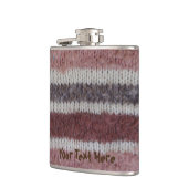 bruin gebreide strepen,  stijlvol ontwerp heupfles (Links)