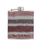 bruin gebreide strepen,  stijlvol ontwerp heupfles (Voorkant)