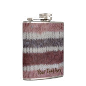 bruin gebreide strepen,  stijlvol ontwerp heupfles (Rechts)