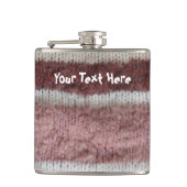 bruin gebreide strepen,  stijlvol ontwerp heupfles (Voorkant)