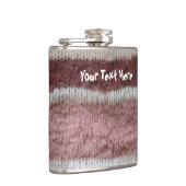 bruin gebreide strepen,  stijlvol ontwerp heupfles (Rechts)