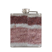 bruin gebreide strepen,  stijlvol ontwerp heupfles (Achterkant)