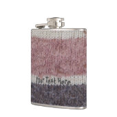 bruin gebreide strepen,  stijlvol ontwerp heupfles (Links)