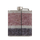 bruin gebreide strepen,  stijlvol ontwerp heupfles (Achterkant)