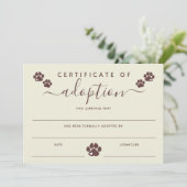 Bruin-gebroken-wit-verfafdrukcertificaat voor adop (Staand voorkant)