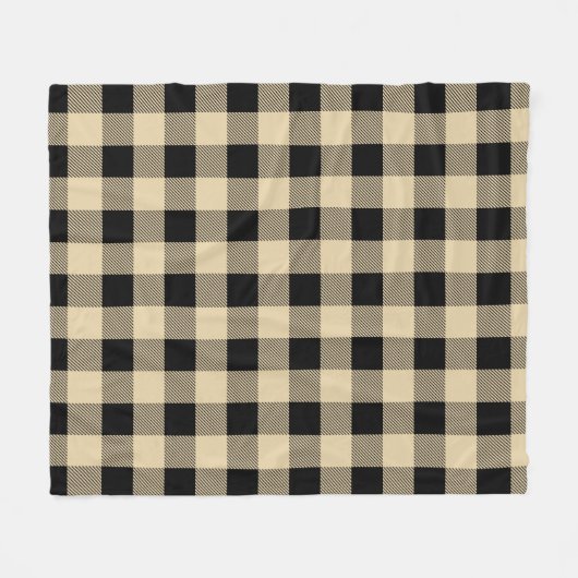 bruin gebuffelvormig patroon fleece deken (Voorkant (Horizontaal))