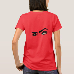 Bruin gedefinieerde tekening Masculine Glance T-shirt
