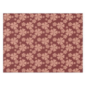 Bruin Gedempt Bloemen Abstract Patroon Tafelkleed (Voorkant (Horizontaal))