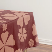 Bruin Gedempt Bloemen Abstract Patroon Tafelkleed (Voorbeeld)