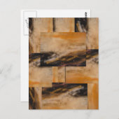 Bruin Geel Abstract Design Briefkaart (Voorkant / Achterkant)