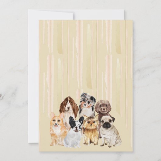 Bruin Geel Beige Oh Baby Honden Kaart (Achterkant)