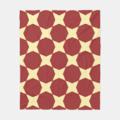 Bruin Geel Cirkel Hexagon Art-Deco Retro Patroon Fleece Deken (Voorkant)