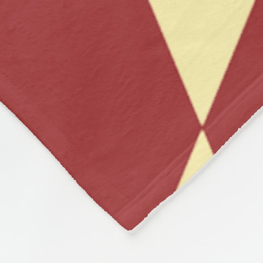 Bruin Geel Cirkel Hexagon Art-Deco Retro Patroon Fleece Deken (Hoek)