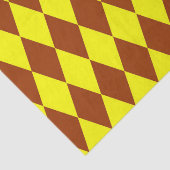 Bruin Geel Harlekijn Geruit Ontwerp Tissuepapier (Detail)