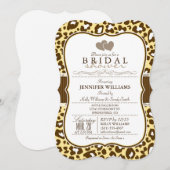 Bruin, geel Leopard Animal Print Vrijgezellenfeest Kaart (Voorkant / Achterkant)