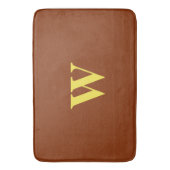 Bruin Geel Monogram Badmat (Voorkant Verticaal)