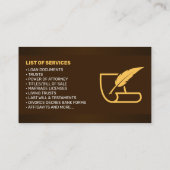 Bruin & Geel Notaris Lening Signing Agent Foto Visitekaartje (Achterkant)