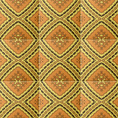Bruin Geel Oosters Mozaïek Geometrisch Patroon Tegeltje