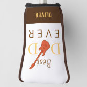 Bruin Geel Oranje Modern Guitar Beste pap ooit Golfheadcover (Draai 90)