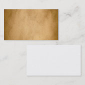  bruin geel papier, perkamentachtergrond visitekaartje (Voorkant / Achterkant)