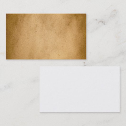 bruin geel papier, perkamentachtergrond visitekaartje (Voorkant / Achterkant)