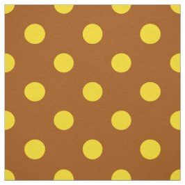 Bruin Geel Polka Dots Textiel Stof