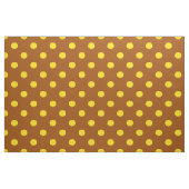 Bruin Geel Polka Dots Textiel Stof (Fat Quarter)