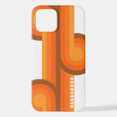 Bruin Geel Sinaasappel Mideeuwse Kunstpatroon iPhone Hoesje (Achterkant)