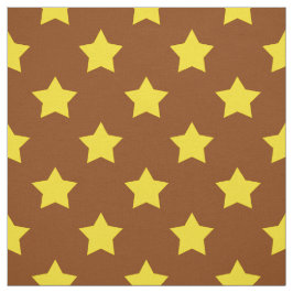 Bruin Geel Sterren Patroon Decoratief Textiel Stof