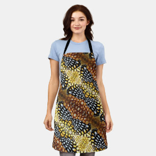 Bruin, Geel, Zwart en Wit Reeve's fazant Schort